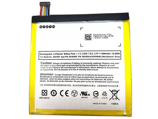 Amazon 58-000092 tablet batterien