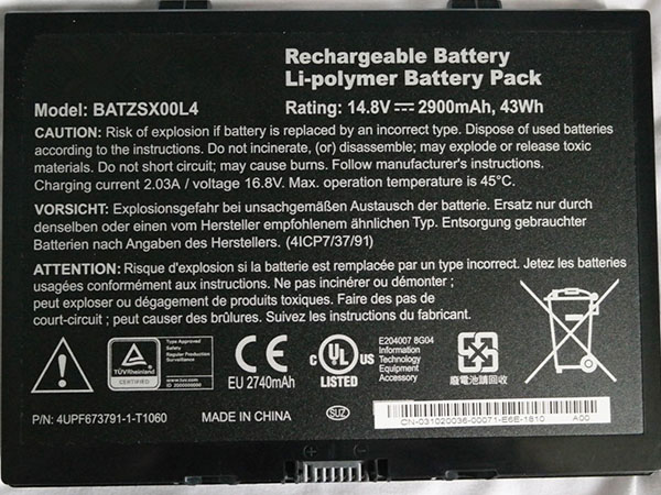 Motion BATZSX00L4 laptop batterien
